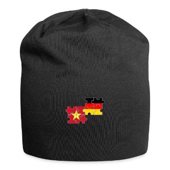 Vietnam Allemagne Drapeau Allemand Vietnamien - Bonnet en jersey - noir - Devant