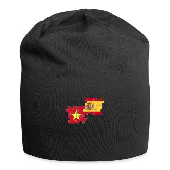Vietnam Spanien Flagge Spanier Vietnamese - Jersey-Beanie - Schwarz - Vorne