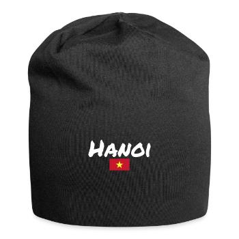 Hanoï Vietnam Drapeau vietnamien - Bonnet en jersey - noir - Devant