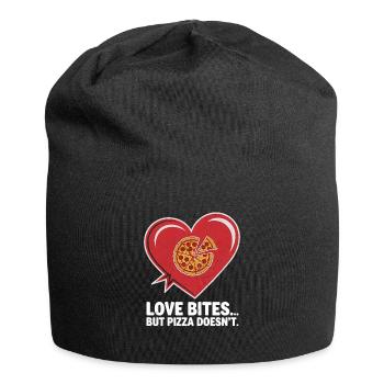 Pizza à la Saint-Valentin mieux que l’amour drôle - Bonnet en jersey - noir - Devant