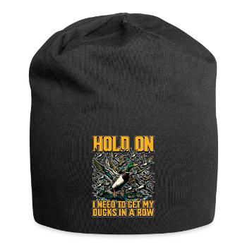 Mallard Duck Hold On I Need To Get Water Bird - Jersey Beanie - black - Front
