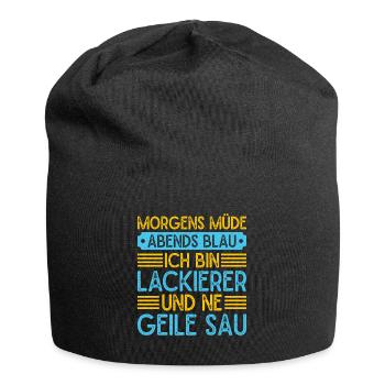 Lackierer Und Eine gelie Sau Vater Geschenke - Jersey-Beanie - Schwarz - Vorne