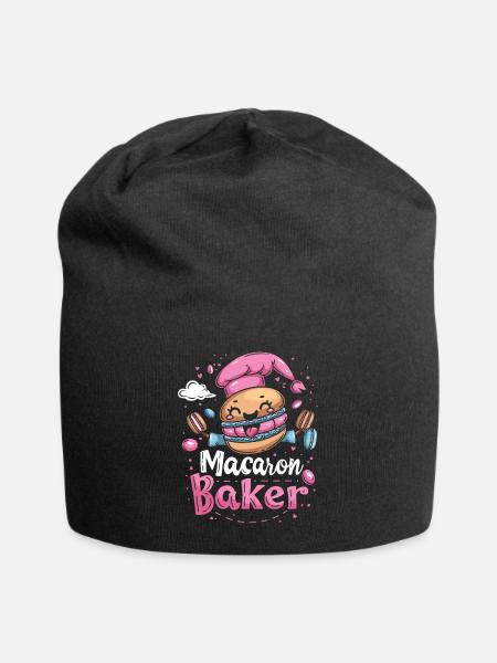 Macaron-liebhaber Macaron Baker - Jersey-Beanie - Schwarz