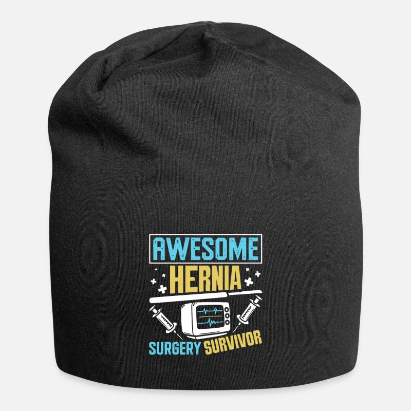 Hernia Surgery - Jersey-Beanie - Schwarz