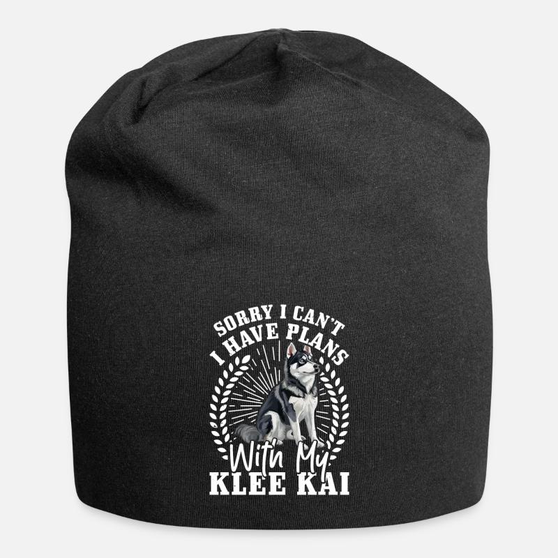 Alaskan Klee Kai - Jersey-Beanie - Schwarz