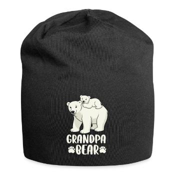 Grand-père Ours - Bonnet en jersey - noir - Devant