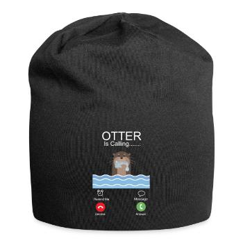 Otter Phone Display Otter Is - Jersey-Beanie - Schwarz - Vorne