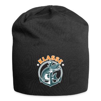 Hecht Angler KLASSE HECHT Lustiges Hecht Angeln - Jersey-Beanie - Schwarz - Vorne