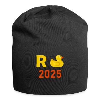 Duck Pension 2025 Pension Retirement Grandpa Grandma Pensioner - Jersey Beanie - black - Front