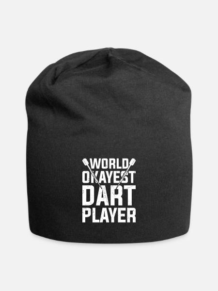 Darts Player Funny Steeldart Dart Darts Team - Jersey Beanie - black