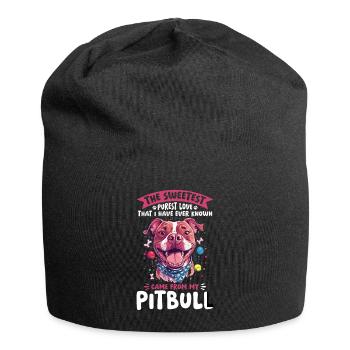 Propriétaire de chien Pitbull Terrier - Bonnet en jersey - noir - Devant