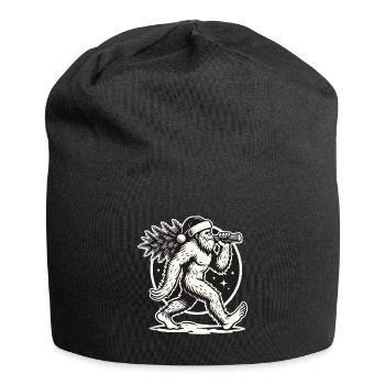 Weihnachtlicher Bigfoot Mit Tannenbaum - Jersey-Beanie - Schwarz - Vorne
