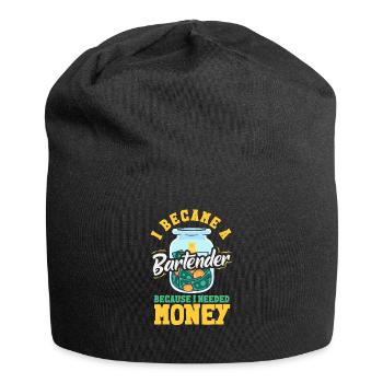 Funny Bartender Saying Bartender Gift - Jersey Beanie - black - Front