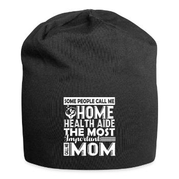 Home Health Aide Home Health Aide Mom - Jersey Beanie - black - Front