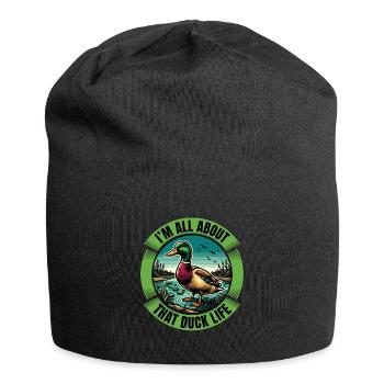 Mallard Duck I'm All About That Duck Water Bird - Jersey Beanie - black - Front