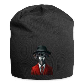Italienischer Windspielhund - Jersey-Beanie - Schwarz - Vorne