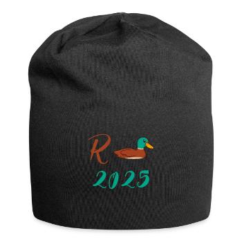 Duck Pension 2025 Pension Retirement Grandpa Grandma Pensioner - Jersey Beanie - black - Front