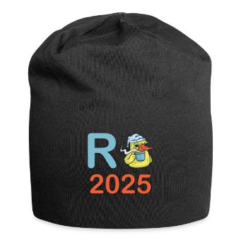 Duck Pension 2025 Pension Retirement Grandpa Grandma Pensioner - Jersey Beanie - black - Front