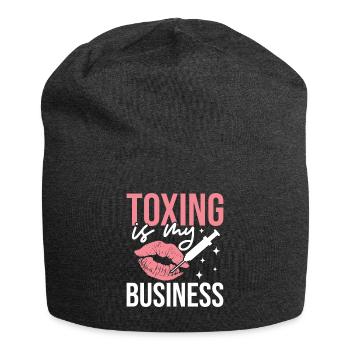 Cosmetic Nurse Toxing Is My Business - Jersey Beanie - charcoal grey - Front