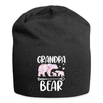 Grand-père Ours - Bonnet en jersey - noir - Devant