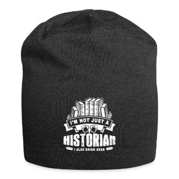 Historian Loves Beer - Jersey Beanie - charcoal grey - Front