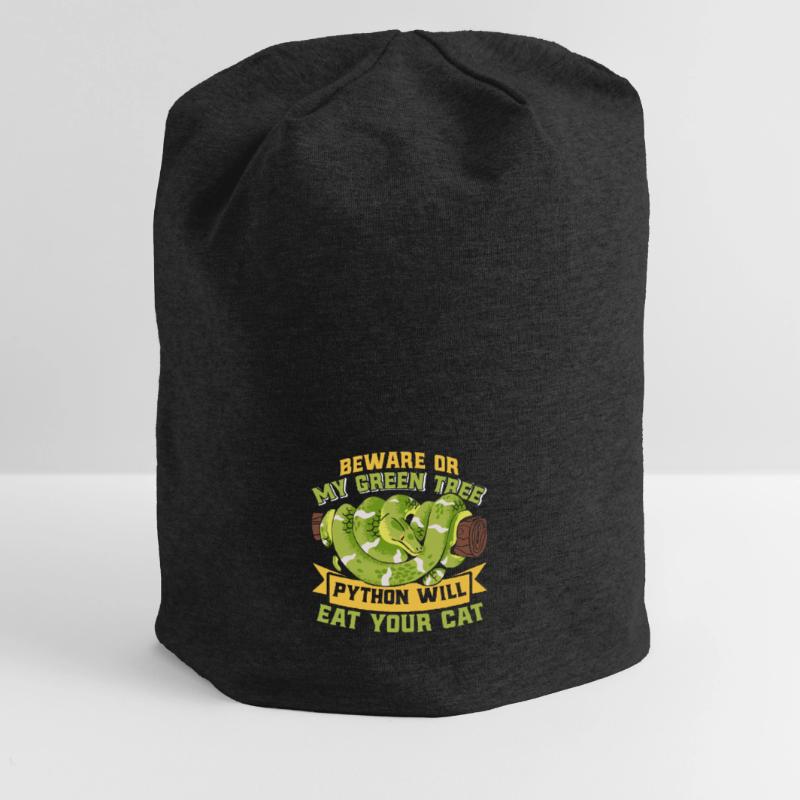 Green Tree Python Jersey Beanie