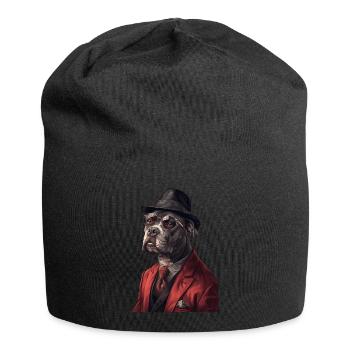 Staffordshire Bullterrier - Jersey-Beanie - Schwarz - Vorne