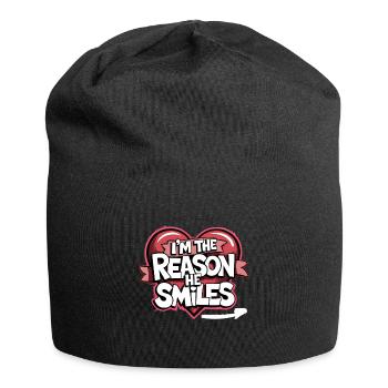 Partner zum Valentinstag fürn Schatz Liebe - Jersey-Beanie - Schwarz - Vorne
