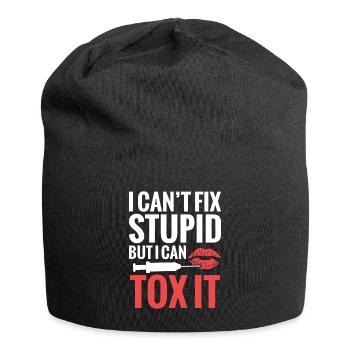 Ästhetische Krankenschwester Ich Kann Dummes Nicht - Jersey-Beanie - Schwarz - Vorne