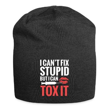 Aesthetic nurse I can't do stupid things - Jersey Beanie - charcoal grey - Front