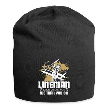 Lineman Turn You On - Jersey Beanie - black - Front