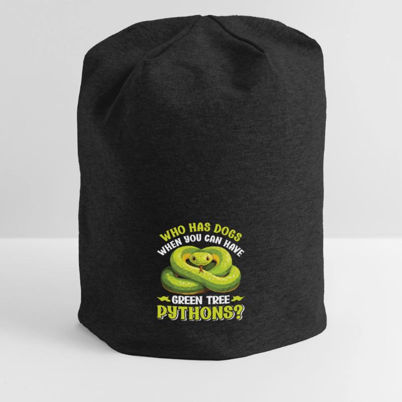 Green Tree Python Jersey Beanie