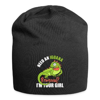 Iguana lustiger Spruch - Jersey-Beanie - Schwarz - Vorne