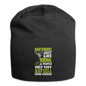 Funny Bartender Saying Bartender Gift - Jersey Beanie - black - Front
