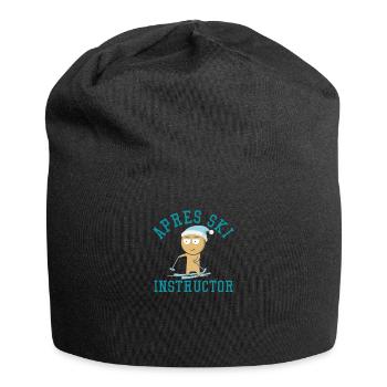 Lustiges Skifahren Design Funny Skiing Design - Jersey-Beanie - Schwarz - Vorne