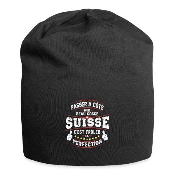 Beau Gosse Suisse - Bonnet en jersey - noir - Devant