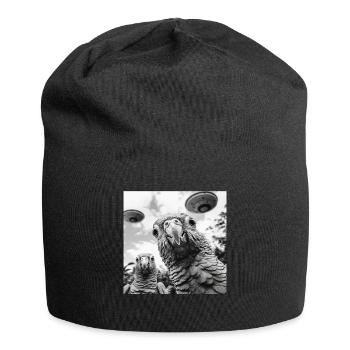 Sittiche - Jersey-Beanie - Schwarz - Vorne