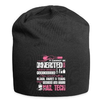 Forever The Title Nail Technician - Jersey Beanie - black - Front