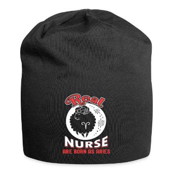 Aries Real Nurse Are Born As Aries - Jersey Beanie - black - Front