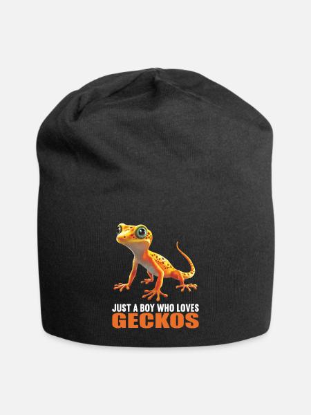 Geckos Gecko - Jersey-Beanie - Schwarz