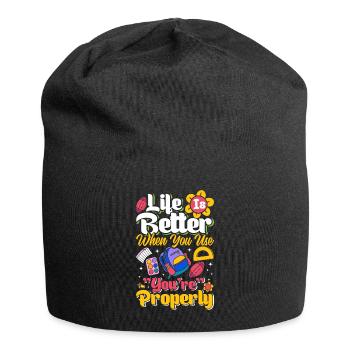 Funny English School Teacher - Jersey-Beanie - Schwarz - Vorne