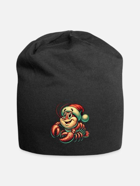 Weihnachtshummer Mit Mütze - Jersey-Beanie - Schwarz