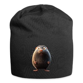Mole with Sunglasses Love Cute Moles - Jersey Beanie - black - Front