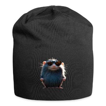 Mole with Sunglasses Love Cute Moles - Jersey Beanie - black - Front