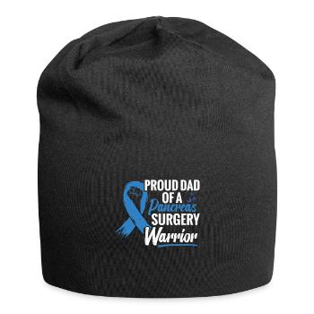 proud father of a warrior of the - Jersey Beanie - black - Front
