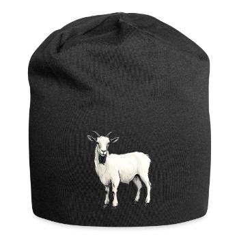 Ziegen Ziege - Jersey-Beanie - Schwarz - Vorne