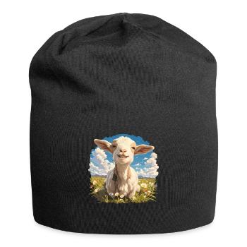 Ziegen Ziege - Jersey-Beanie - Schwarz - Vorne