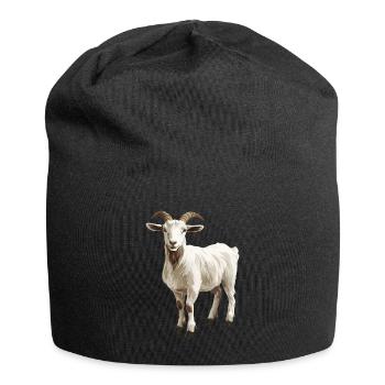 Ziegen Ziege - Jersey-Beanie - Schwarz - Vorne