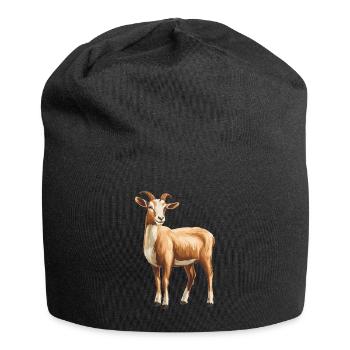 Ziegen Ziege - Jersey-Beanie - Schwarz - Vorne