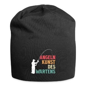 ANGELN KUNST DES WARTENS Lustiges Angler - Jersey-Beanie - Schwarz - Vorne
